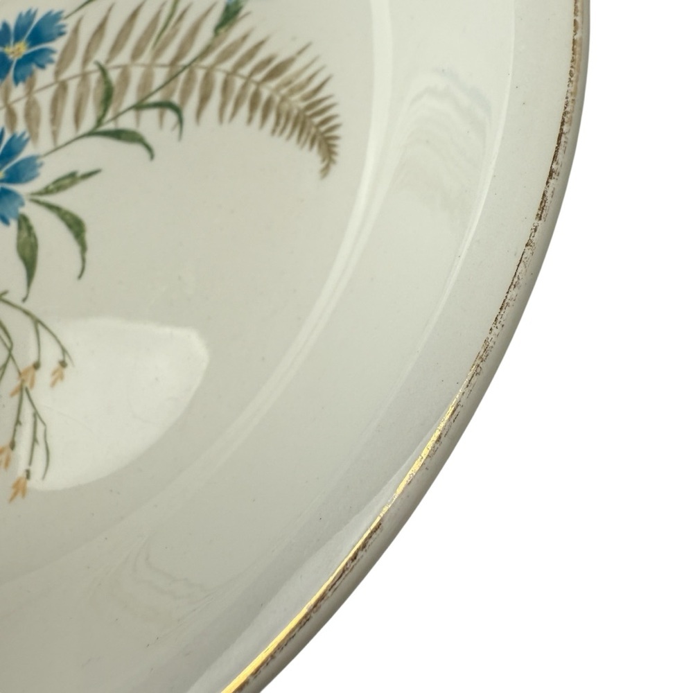 Paden City Pottery Bluebell Bowl /Dinner Plate USA Oven Proof 8” Wildflower MCM - Picture 9 of 16